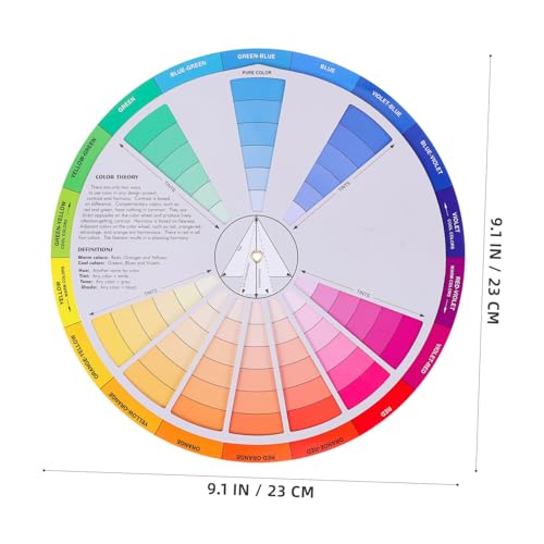 EXCEART Color Wheel for Artists 9-Inch Color Mixing Guide Palette Wheel for Painting Drawing Art Supplies and Makeup Blending Tool - Image 2