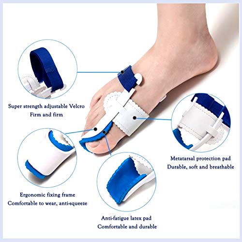 ERSANLI Bunion Corrector Brace for Pain Relief, Hallux Valgus Corrector & Big Toe Joint Support – Adjustable Night Splint for Men and Women, Comfortable Bunion Valgus Protective Cover (2Pcs) - Image 2