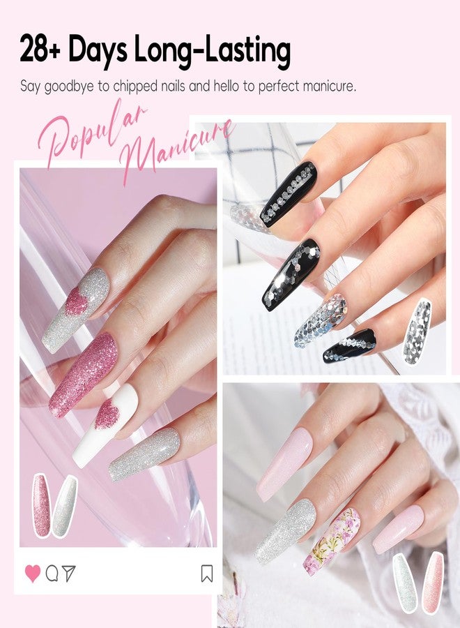 COSCELIA 58pcs Acrylic Nail Kit for Beginners with Everything Professional Acrylics Powder with Drill and U V Light 36pcs Glitter Decoration Powder Summer Colors Complete Nail Kit Acrylic Set Gifts for Women - Image 2