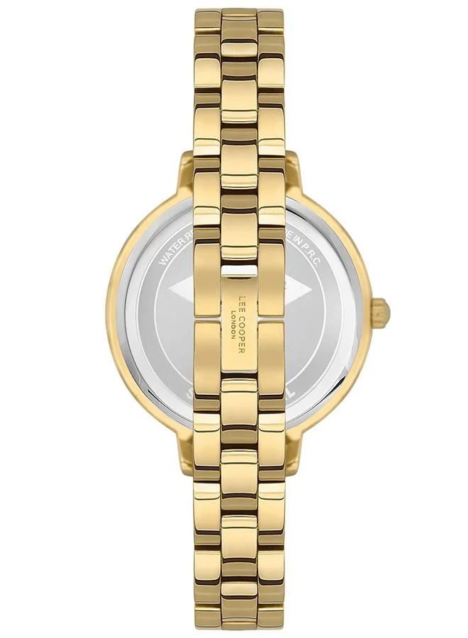 لي كوبر ساعة لي كوبر نسائية بعقارب وميناء فضي