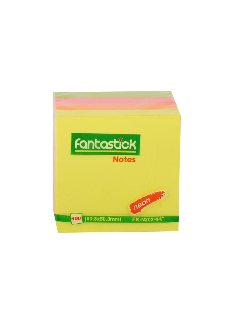 Fantastick 400-Piece Sticky Notes 2x2 Inch Size Multicolour  - Image 4