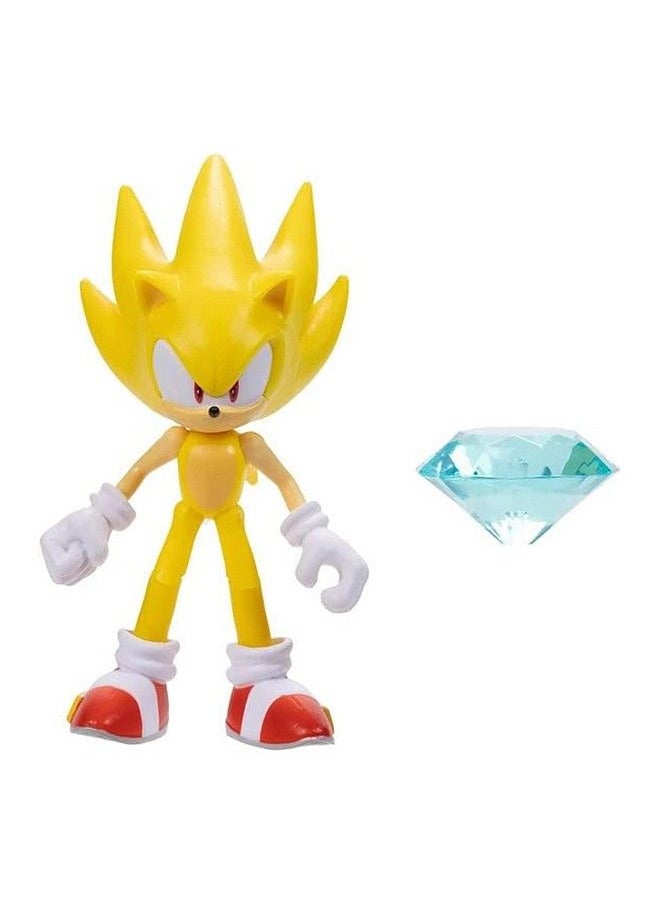 Sonic The Hedgehog 4” Super Sonic With Chaos Emerald Action Figure  - Image 3