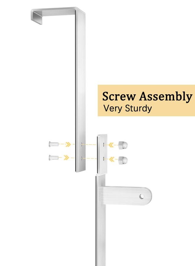 VOTZAAQ 24Inch Brushed Nickel Over The Door Towel Rack, VOTZAAQ Stainless Steel Over Door Towel Holder, Door Towel Hanger with 3 Tier Towel Bars, Over Door Towel Storage for Bathroom - Image 4