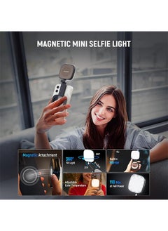 Neewer NEEWER BASICS Magnetic Selfie Light Compatible with MagSafe iPhone,CRI95 700lx/0.3m Folding LED Phone Fill Ring Lighting with Mirror for Zoom Makeup Photography Recording Video Conference, Black NL48B  - Image 3