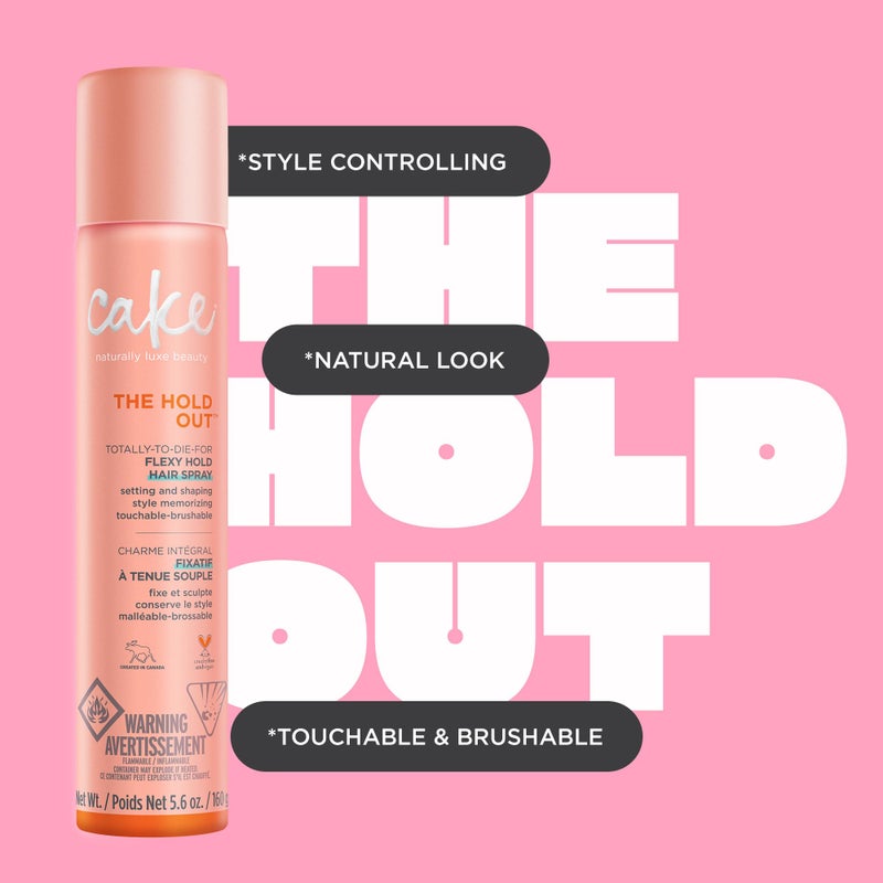 CAKE سبراي شعر كيك بيوتي، هولد آوت - لتثبيت قابل للتسريح، لمسة، وثبات مرن - مصفف متعدد المهام - فيتامين E وزيت الأبيسينيان - لجميع أنواع الشعر - 5.6 أونصة / 160 جرام - Image 5