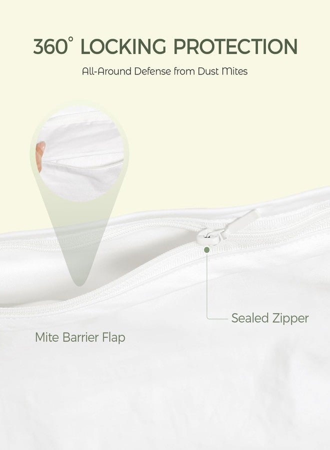 FAUNNA 100% Cotton Duvet Cover, Hypoallergenic Bed Bug Proof White Minimalist Comforter Cover Zipper-Featuring Antimicrobial Product Protection for Enhanced Freshness Duvet Protector (Queen) - Image 5