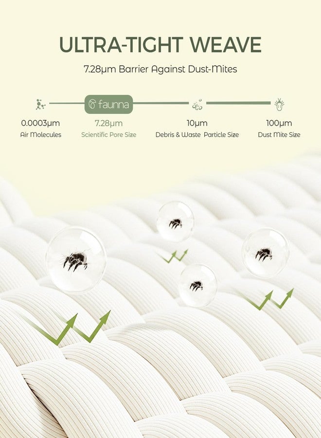 FAUNNA 100% Cotton Duvet Cover, Hypoallergenic Bed Bug Proof White Minimalist Comforter Cover Zipper-Featuring Antimicrobial Product Protection for Enhanced Freshness Duvet Protector (Queen) - Image 4