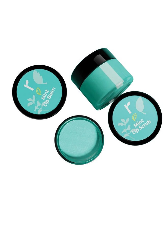 RIVONA NATURALS Mint Lip Care Duo | Lip Balm + Scrub | Combo Pack Of 2 | For Men & Women | 8 Gm Each  - Image 1