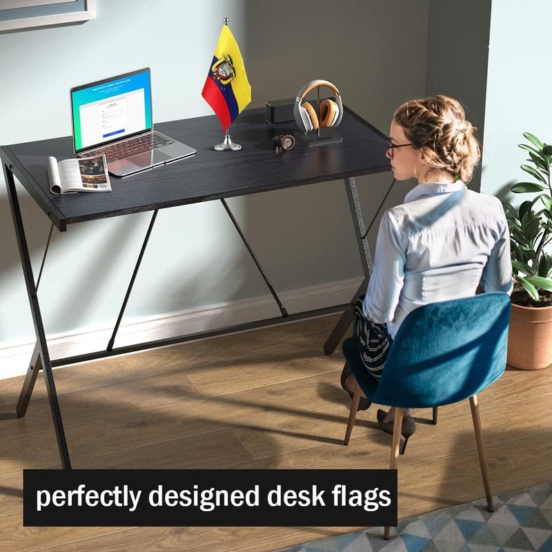 mflagperft Ecuador Flag Ecuadorian Flags, Small Mini Ecuadorian Desk Flag, Used for Table Office Classroom Home Patriotic Events Decorations - Image 3