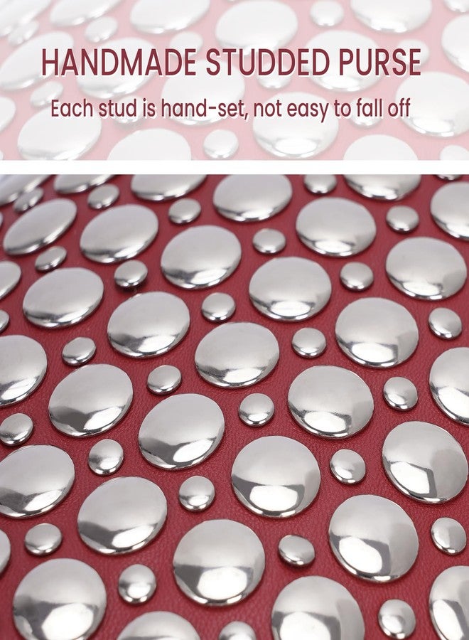 YFGBCX Vegan Leather Tote Bag Studded Purses for Women Y2K Purse Fall Hobo Bag Portuguese Stud Shoulder Handbag - Image 3