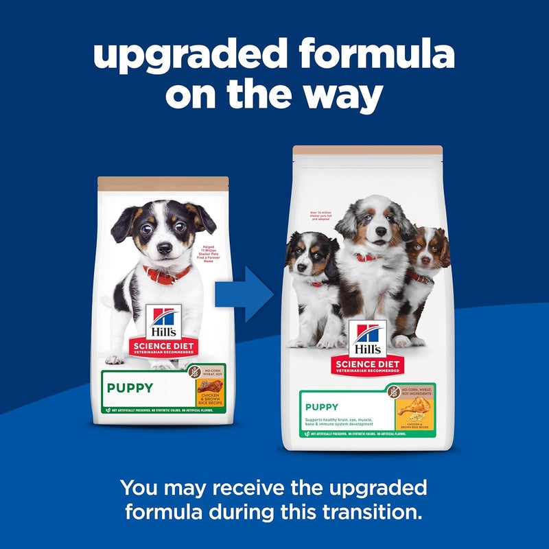 Hills Science Diet Puppy Puppy Premium Nutrition Dry Dog Food No Corn Wheat Soy Chicken  Brown Rice 4 lb Bag - Image 2