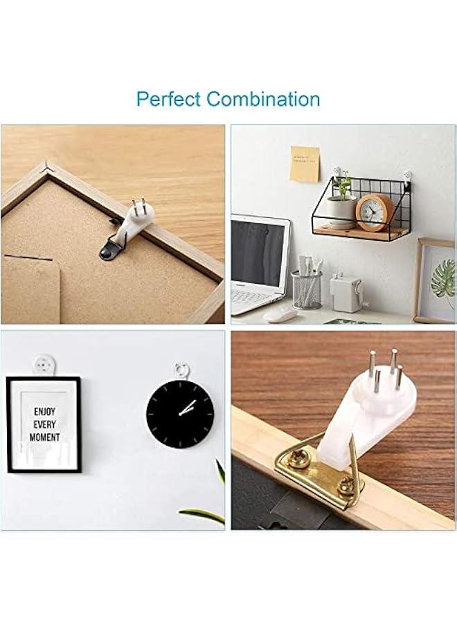 فايلكس مجموعة  صور ـ 62 قطعة علاقات جدارية صلة للجدرا الجافة والجسية والخرساية، تسمح  الإطارات واللوحات الفية دو إلحاق أي ضرر - Image 2