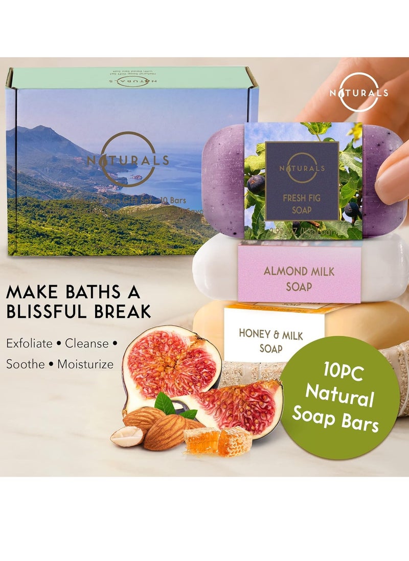 O Naturals O NATURALS 10PC Bar Soap for Men & Women - Natural Soap, Bath Soap Bar for Women - Natural Soap for Men, Natural Bar Soap, Soap Bars, Natural Soap Bar - Vegan Bars of Soap - Spa Gifts for Women & Men  - Image 2