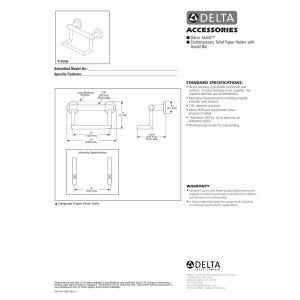 Delta Faucet 41550 Contemporary Tissue Holder/Assist Bar, Chrome - Image 3