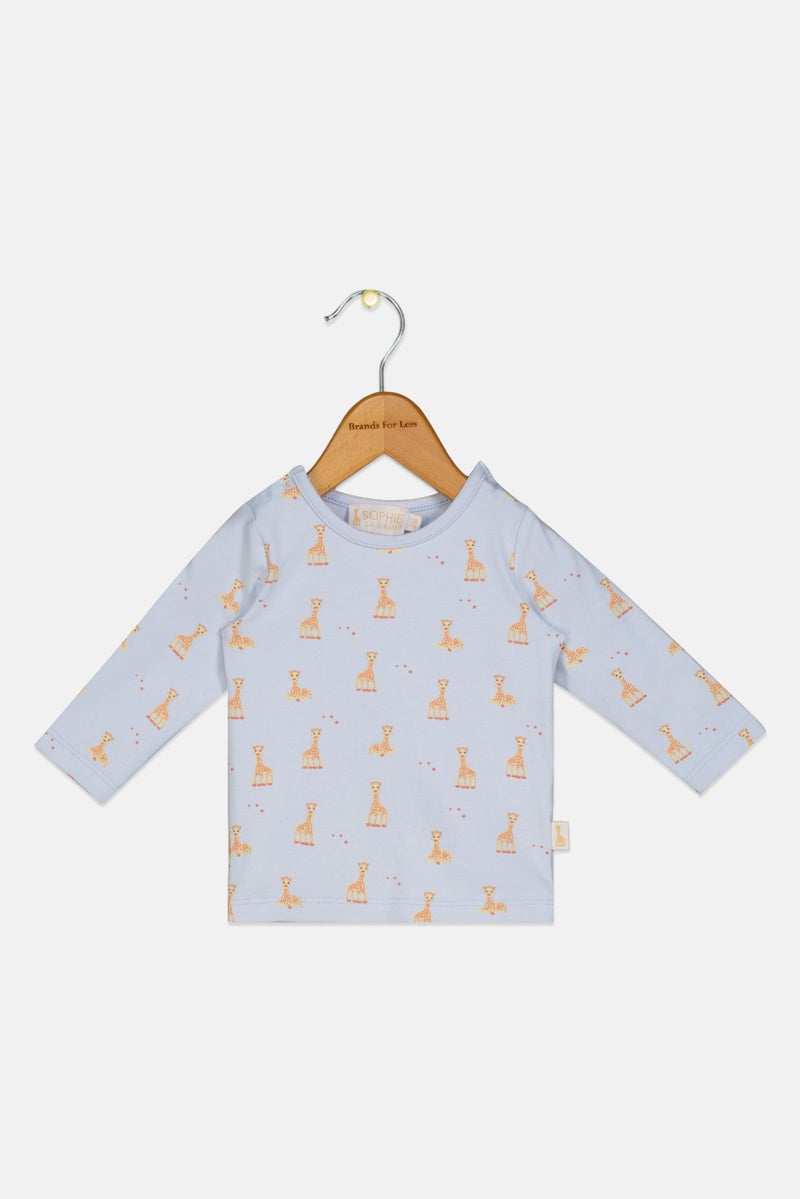 Sophie la girafe Toddlers Boy Allover Print Long Sleeves T-Shirt, Multicolor - Image 1
