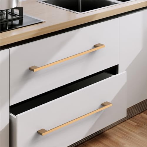 9BUILD 6 Pack Champagne Bronze Cabinet Pulls 113 Inch Champagne Kitchen Cabinet Handles Cabinet Hardware for Cupboard Drawer Pulls - Image 3