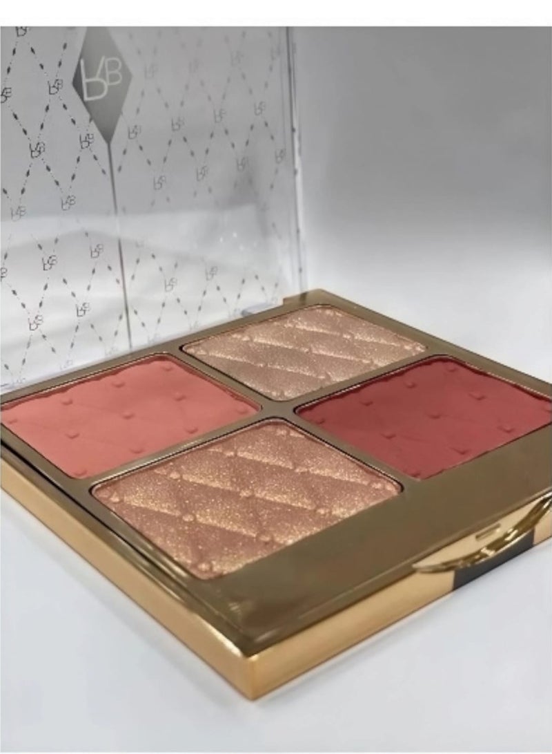 Blusher set of 4 multicolored colors