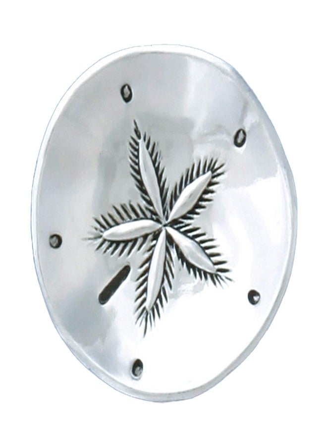 Basic Spirit Sand Dollar Pewter Trinket Bowl Ring Dish Gift Box Beach Decor - Image 1