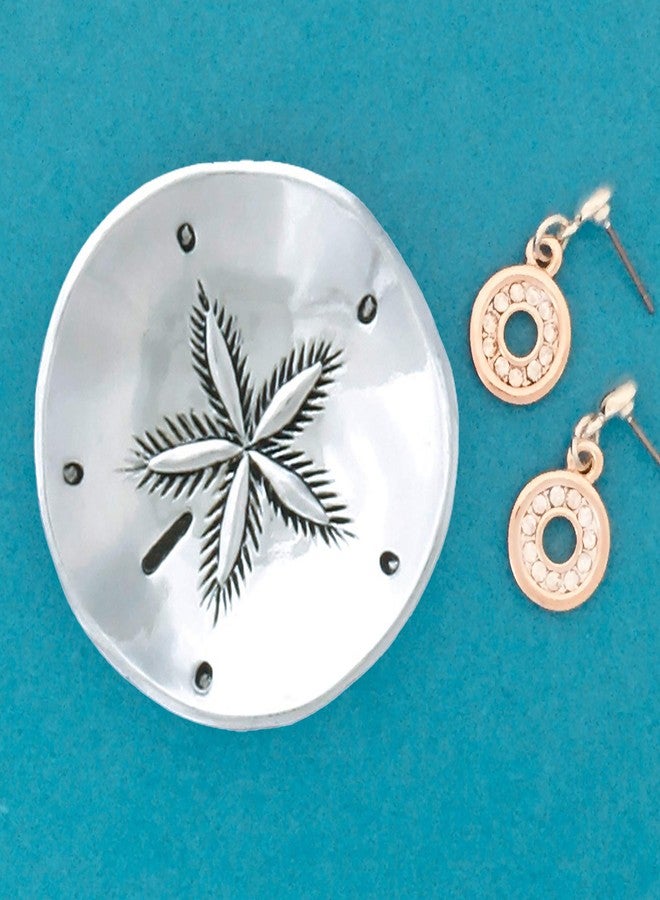 Basic Spirit Sand Dollar Pewter Trinket Bowl Ring Dish Gift Box Beach Decor - Image 4