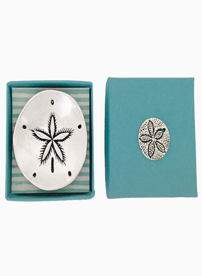 Basic Spirit Sand Dollar Pewter Trinket Bowl Ring Dish Gift Box Beach Decor - Image 2