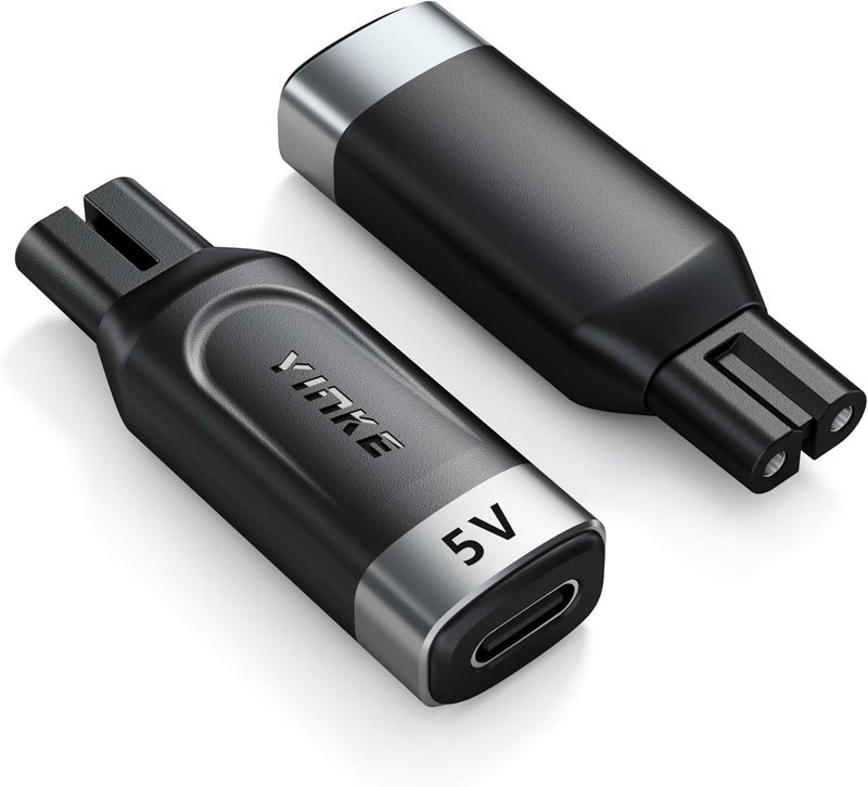 Yinke محول شاحن ماكينة حلاقة Yinke 5V Type-C لموديلات Philips Norelco OneBlade QP2724 QP2834 QP4530 S5880/S5885 MG7910 MG9510 QP1924 QP1324، محول شاحن ماكينة حلاقة USB-C بدون سلك شاحن (1 قطعة) - Image 1