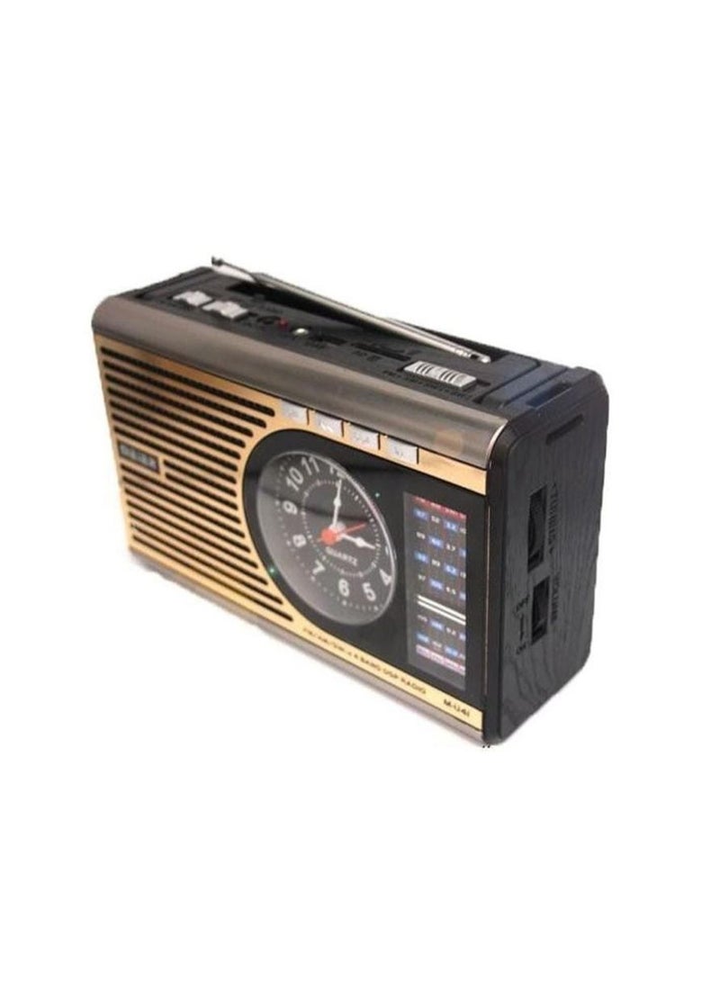 Meier Classic Radio {4 Band} with Analog Clock and LED Light (MEIER (m-U41 - Image 1