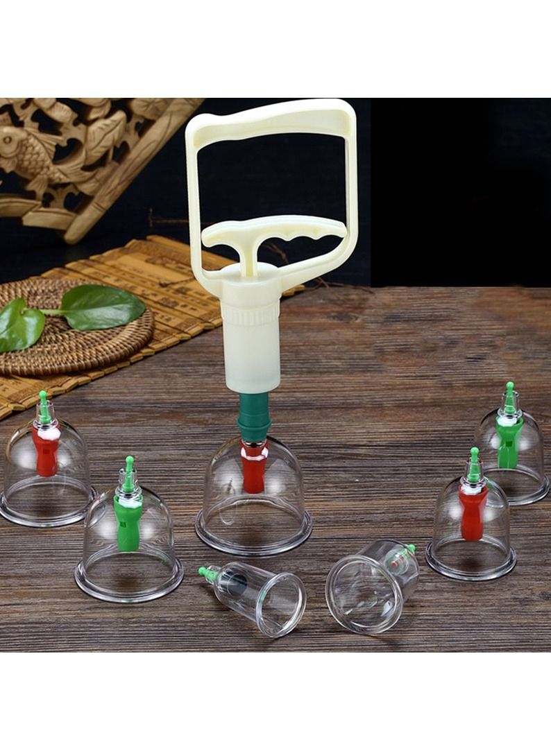 Cupping Set Plastic, Vacuum Suction Magnetic Pump Professional, for Body Massage Pain Relief Physical Therapy Excreting Toxins with Pump Gun Extension Tube - Image 2