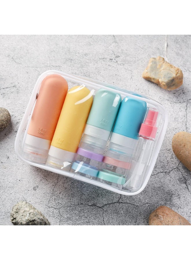 16 Pcs Travel Bottle Set for Toiletries，Clear PET Flight Size Cosmetic Containers for Lotion,  Conditioner, Shampoo, Lotion & Body Wash Accessories - Image 5