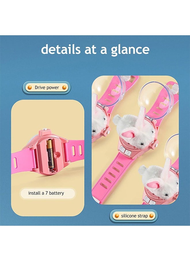 Mini RC Rabbit Hare Car Watch Radio Remote Control Vehicle Animal Toys Plush Bunny Realistic Baby Toddler Kids Birthday Gifts  - Image 5