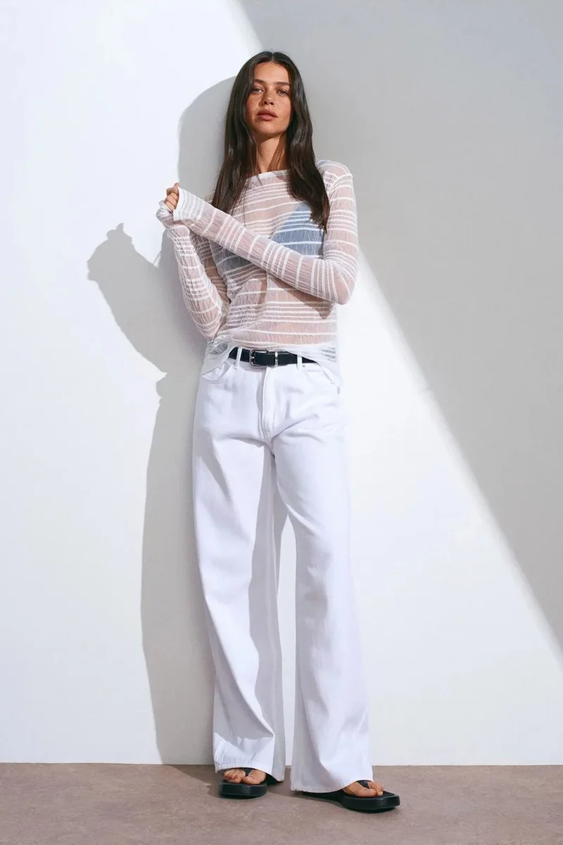 DILVIN High-Waist Wide-Leg Denim Jeans