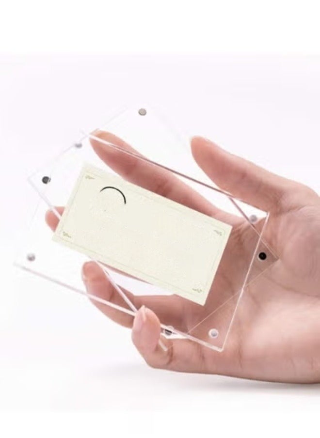 Eckek Eckek  5 Pack Acrylic Label Holder Price Tag Displays Sign Holder with 3M Tape Adhesive Wall Mount Sign Stand  - Image 5