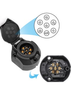 SYOSI 12V Trailer Plug and Socket Kit, 7 Pin Trailer Plug and 7 Pin Trailer Socket Connector Waterproof Trailer Male and Female for Truck Trailer Caravan RV Boat  - Image 3