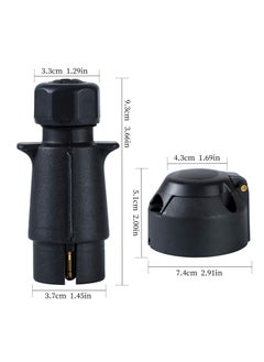 SYOSI 12V Trailer Plug and Socket Kit, 7 Pin Trailer Plug and 7 Pin Trailer Socket Connector Waterproof Trailer Male and Female for Truck Trailer Caravan RV Boat  - Image 5