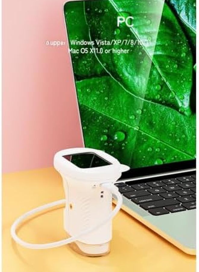 Kids Digital Microscope White 2 4 Inch IPS Display 1000X Magnification 1080P HD Lens - Image 5