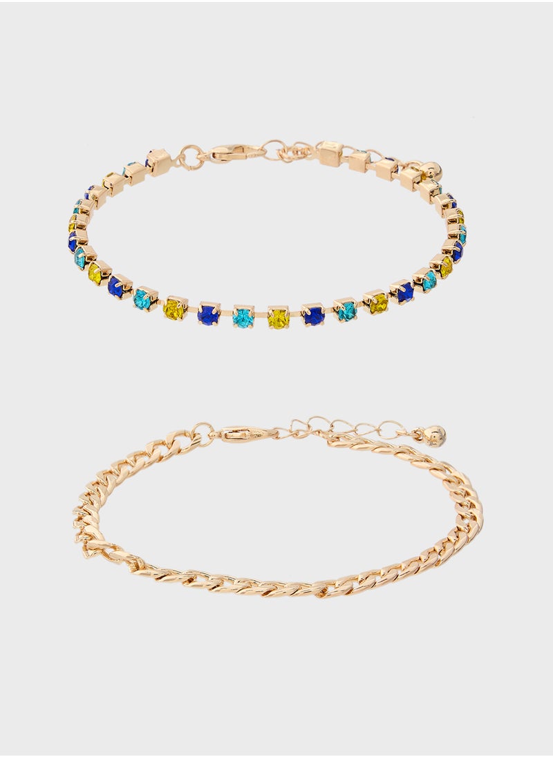 Ella Limited Edition - 2 Pack Embellished Bracelet - Image 1