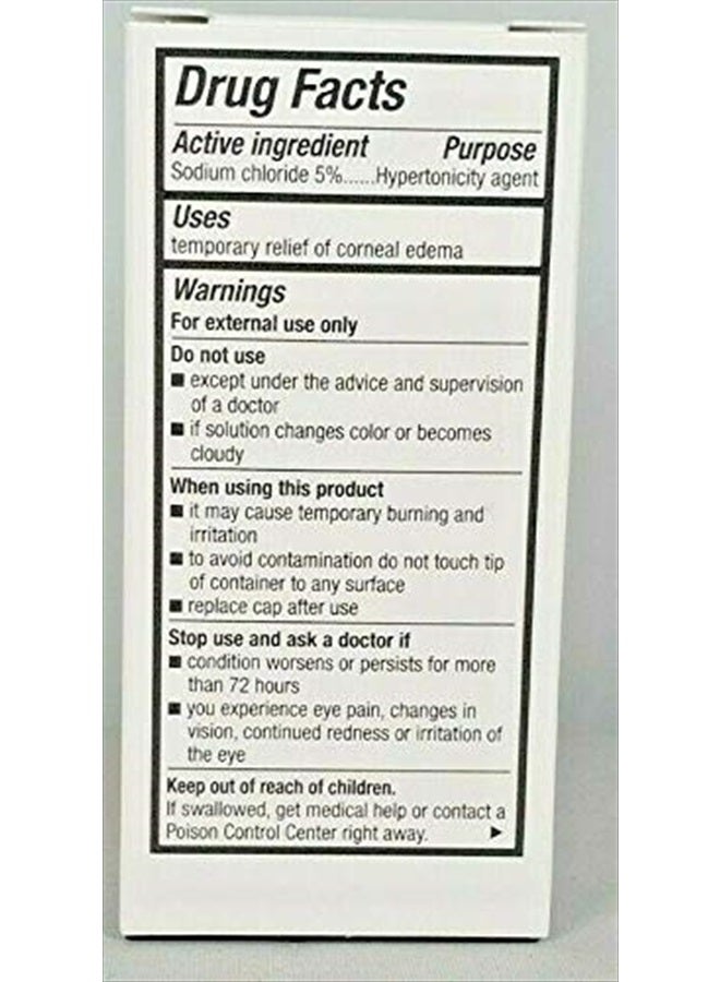 RUGBY LABORATORIES Rugby Sodium Chloride Ophthalmic Solution Eye Drops 5% 15mL - Pack of 3  - Image 2