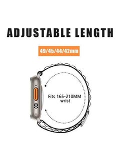 PROVENGE Replacement Alpine Loop Band Designed For Apple Watch Band 42mm, 44mm, and 45mm Nylon Woven Sport Strap Compatible with iWatch Series 8/7/SE/6/5/4/3/2/1 Adjustable Strap Orange  - Image 3