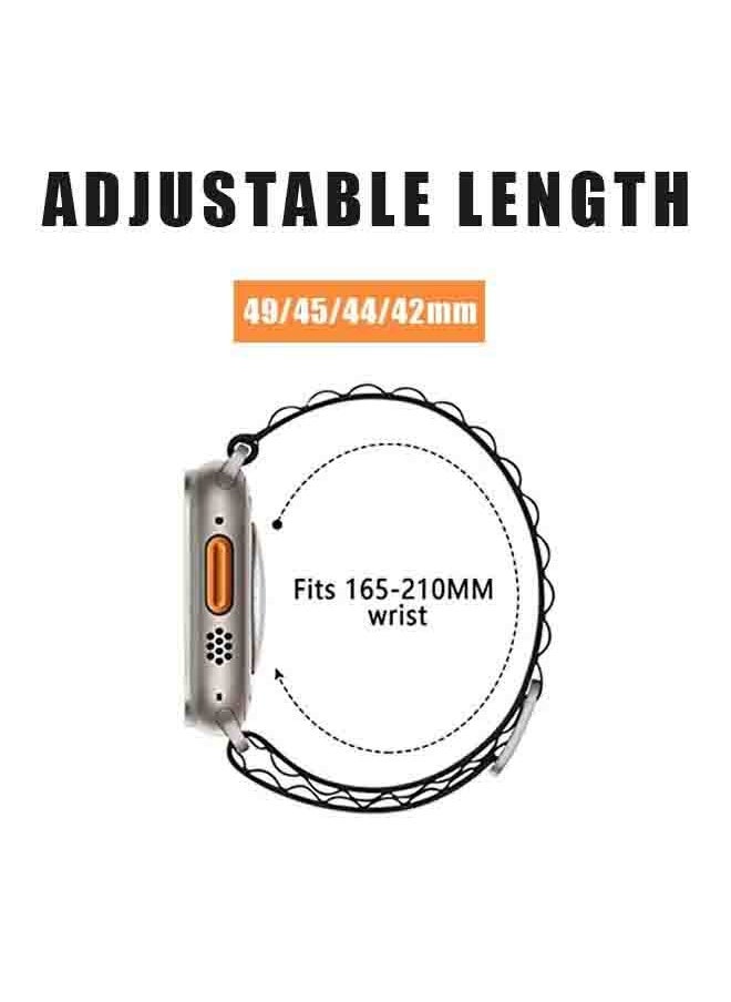 PROVENGE - Replacement Alpine Loop Band Designed For Apple Watch Band 42mm, 44mm, and 45mm Nylon Woven Sport Strap Compatible with iWatch Series 8/7/SE/6/5/4/3/2/1 Adjustable Strap Orange - Image 1
