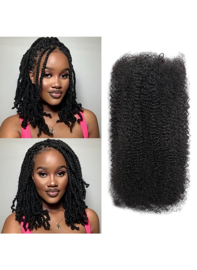 بيوتي يوث - شعر بشري كثيف من Beauty Youth Afro Kinkys (18 بوصة) 35 جرامًا/العبوة، شعر مضفر للضفائر، إصلاح الخصلات، لفات، وصلات ضفائر، أسود - Image 1