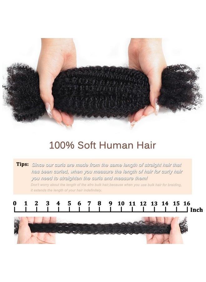 بيوتي يوث - شعر بشري كثيف من Beauty Youth Afro Kinkys (18 بوصة) 35 جرامًا/العبوة، شعر مضفر للضفائر، إصلاح الخصلات، لفات، وصلات ضفائر، أسود - Image 1