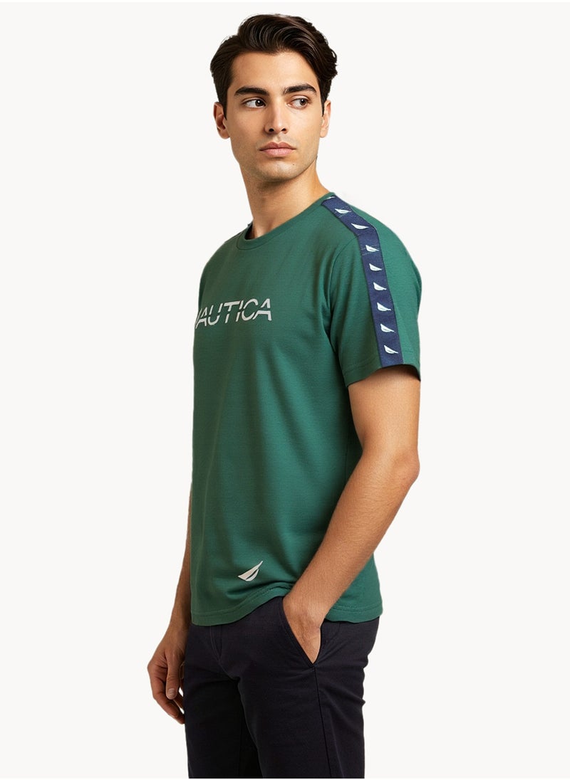 NAUTICA Logo Regular Fit Premium Cotton Crew Neck T-shirt  - Image 2