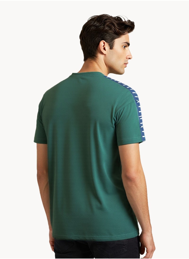 NAUTICA Logo Regular Fit Premium Cotton Crew Neck T-shirt  - Image 3