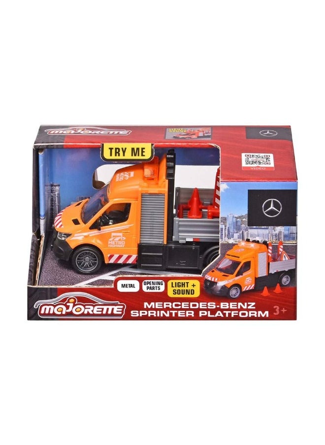 Majorette Mercedes-Benz Sprinter Platform Construction Vehicle (15 Cm)  - Image 3