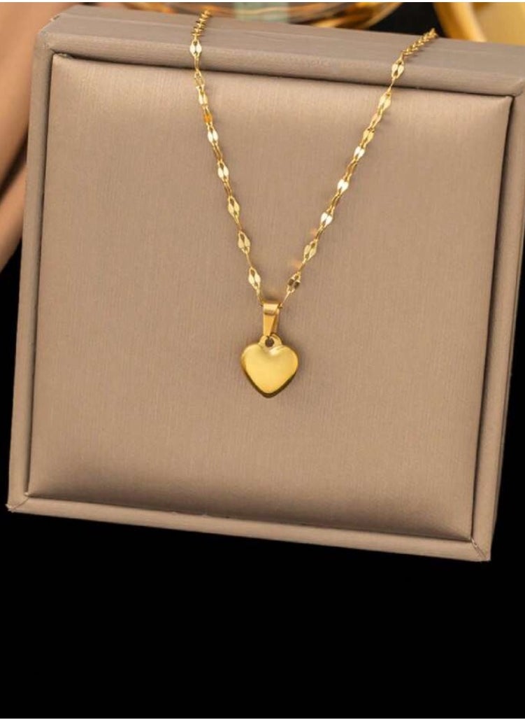 JewelryPalace Gold Plated Stainless Steel Women's Necklace And Earrings Accessories Set  - Image 2