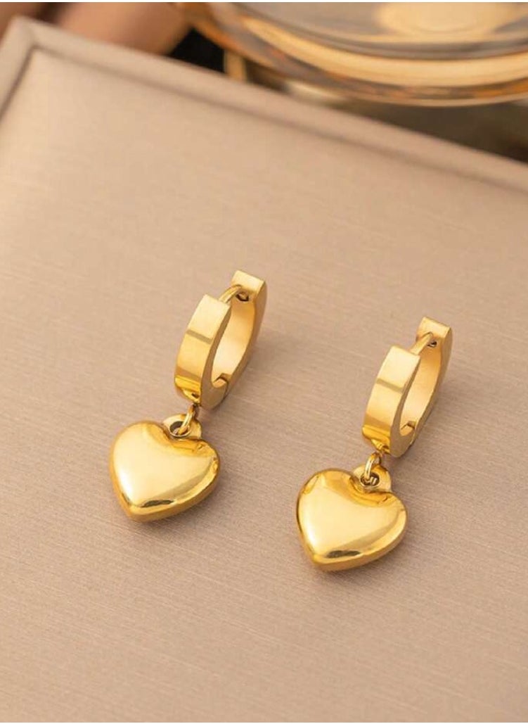 JewelryPalace Gold Plated Stainless Steel Women's Necklace And Earrings Accessories Set  - Image 4