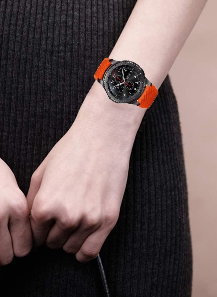 Bands for Samsung Gear S3 Frontier/Classic Watch Silicone Bracelet, Sports Silicone Band Strap Replacement Wristband for Samsung Gear S3 Frontier/S3 Classic/Galaxy Watch 46mm - Image 2