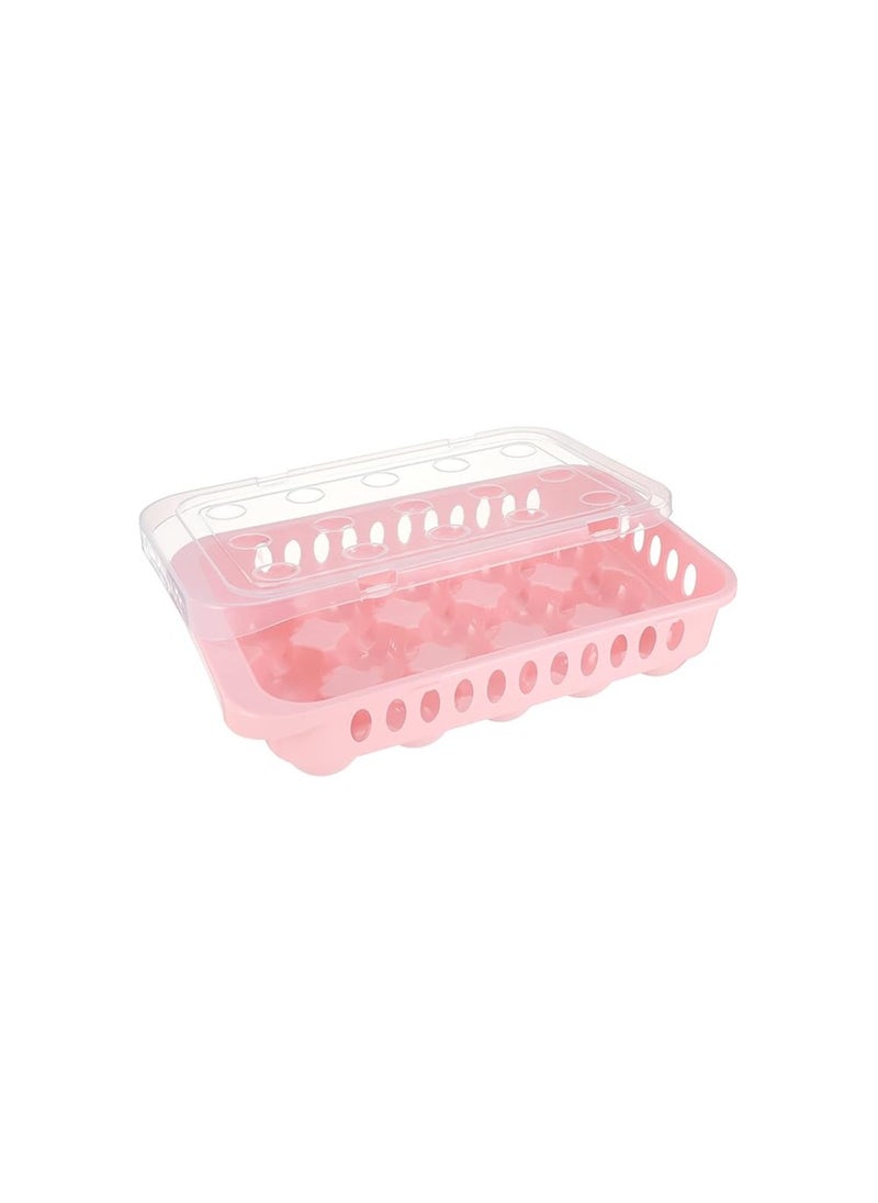 Spaceshoop Plastic Egg Organizer Case For 15 Pieces with Cover  - Image 2