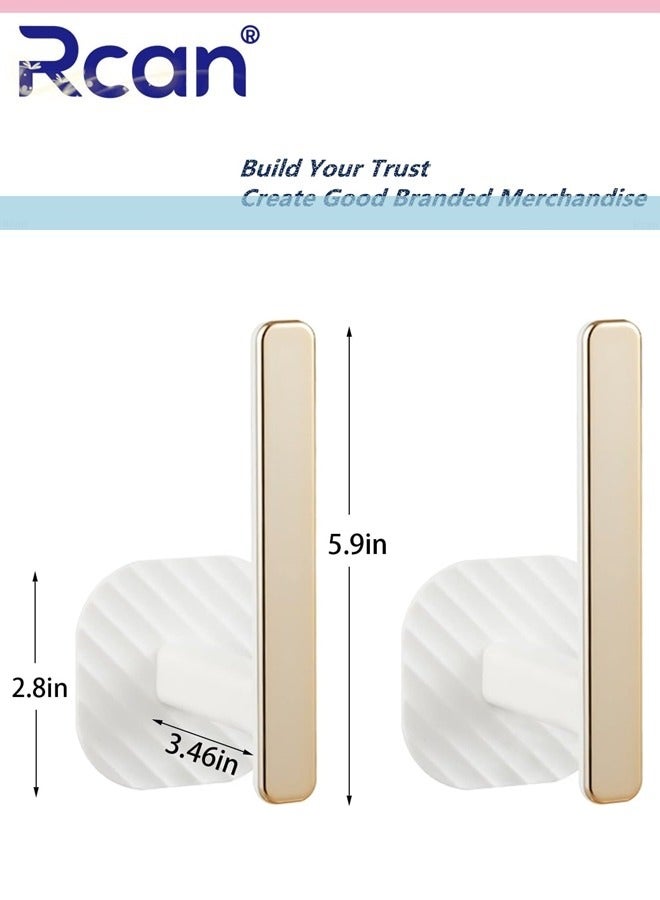 Rcan 2 Pcs Curtain Holders Gold Curtain Holdbacks Self Adhesive Drapery Curtain Tiebacks L Shaped Curtain Hooks Nordic Style Window Treatment Holdbacks for Home Office Decorative Curtain Decor  - Image 5