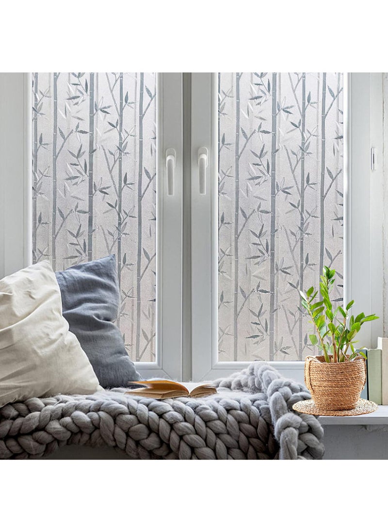Sweet seven - Bamboo Pattern Window Privacy Film - Self-Adhesive Static Cling, Frosted Glass Film for Living Room, Kitchen, and Patio Doors - Anti-UV, Heat Insulation - 60 x 100cm - Image 1