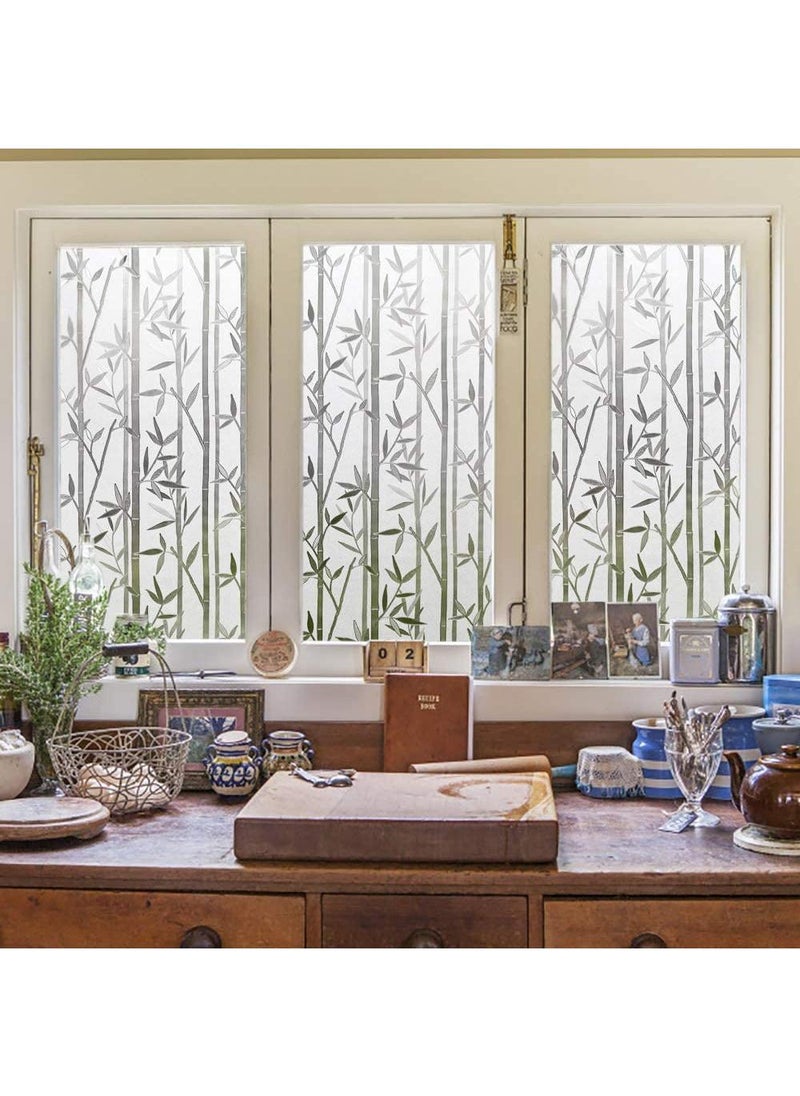 Sweet seven - Bamboo Pattern Window Privacy Film - Self-Adhesive Static Cling, Frosted Glass Film for Living Room, Kitchen, and Patio Doors - Anti-UV, Heat Insulation - 60 x 100cm - Image 1